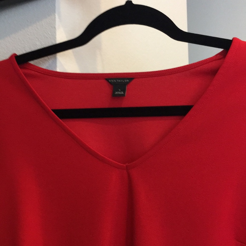Ann Taylor Red Top - Picture 5 of 8
